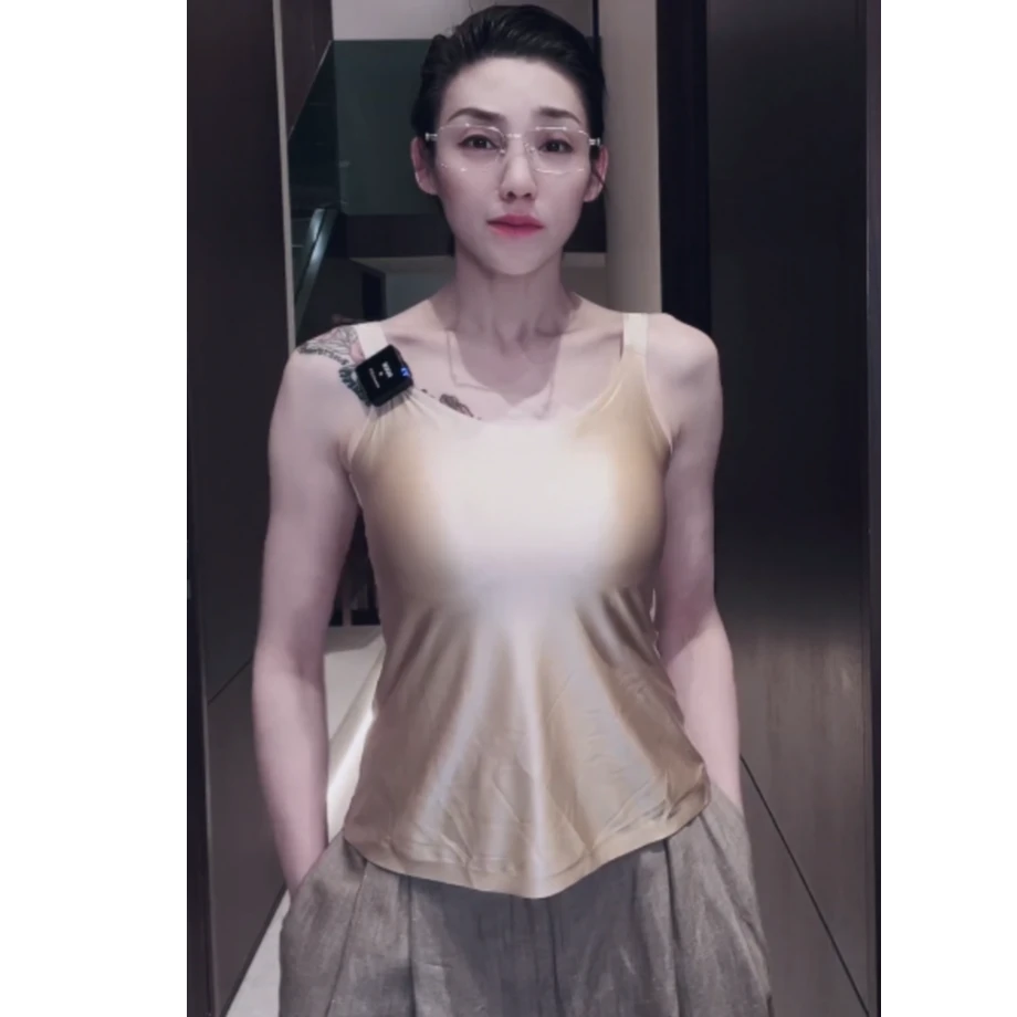 不显胖 可真空 双色吊带背心 BX0222