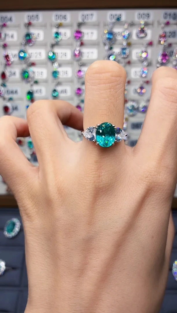 无925银无品牌 925银 轻奢女神款帕拉伊巴色系