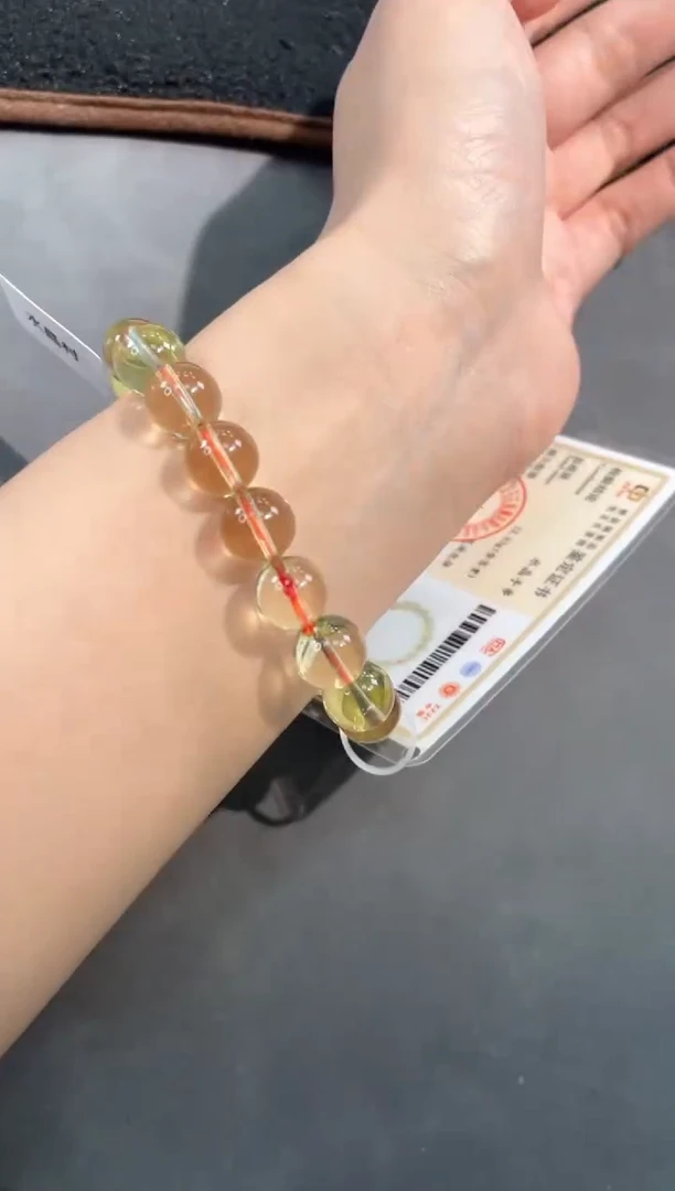 【闪购商品】黄晶手链未镶嵌33号巴西黄水单圈10mm