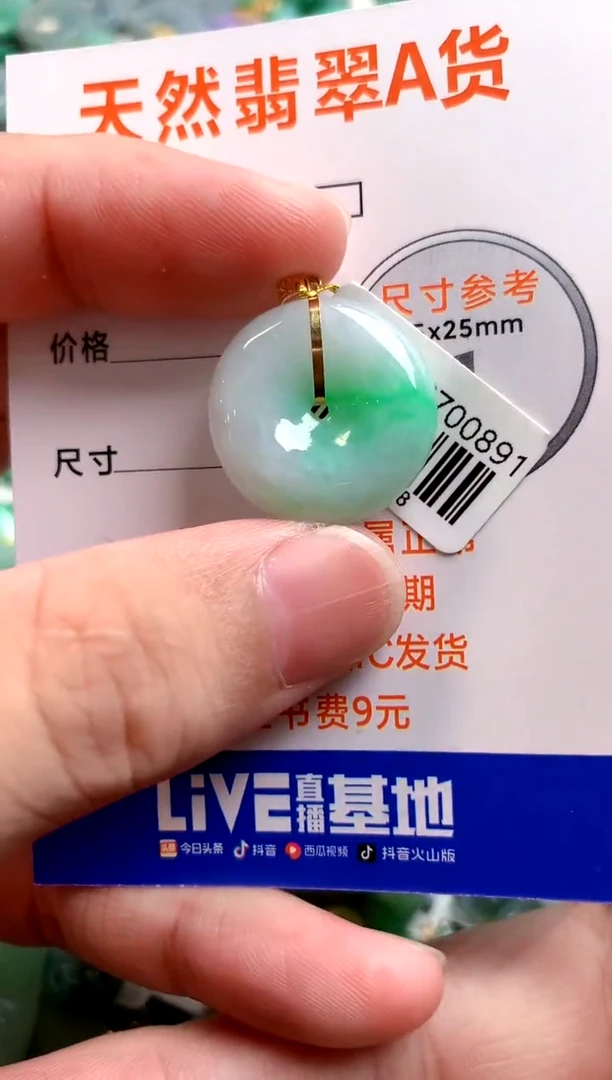 颈饰18K金镶嵌翡翠0449581263