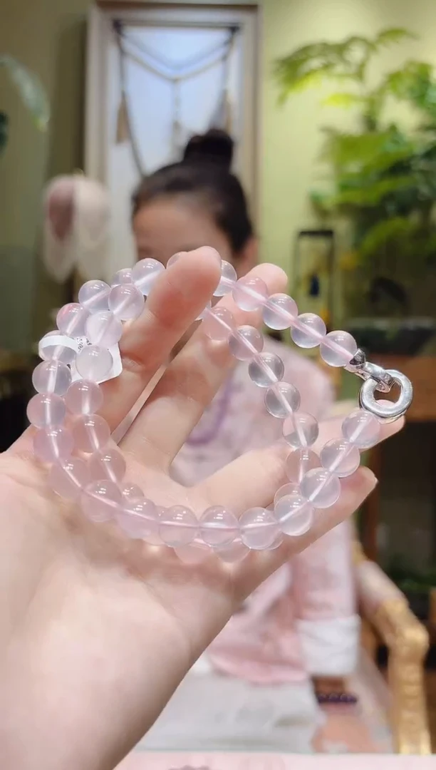 【闪购商品】水晶项链未镶嵌粉水晶项链10.2