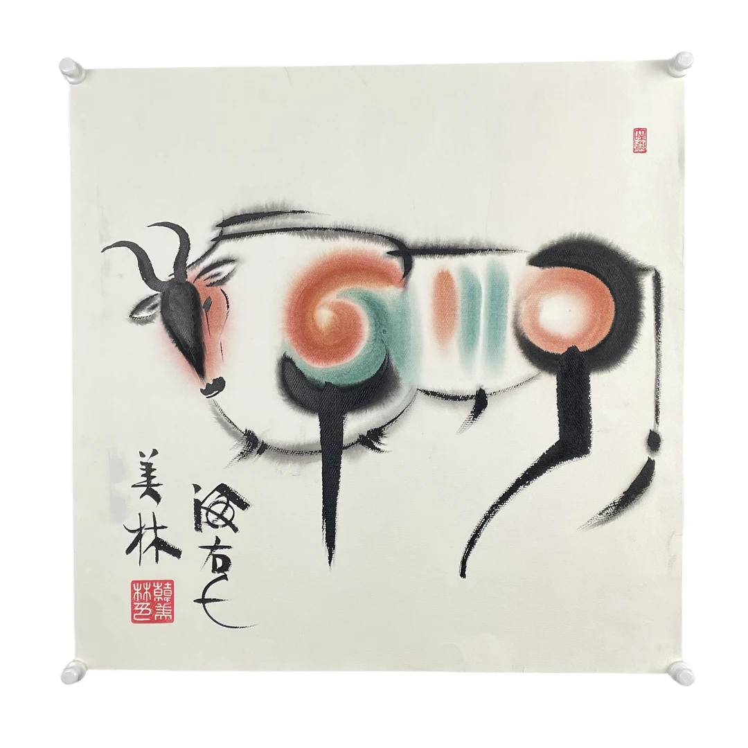 c84韩美林牛软片尺寸68*68约4.6平尺