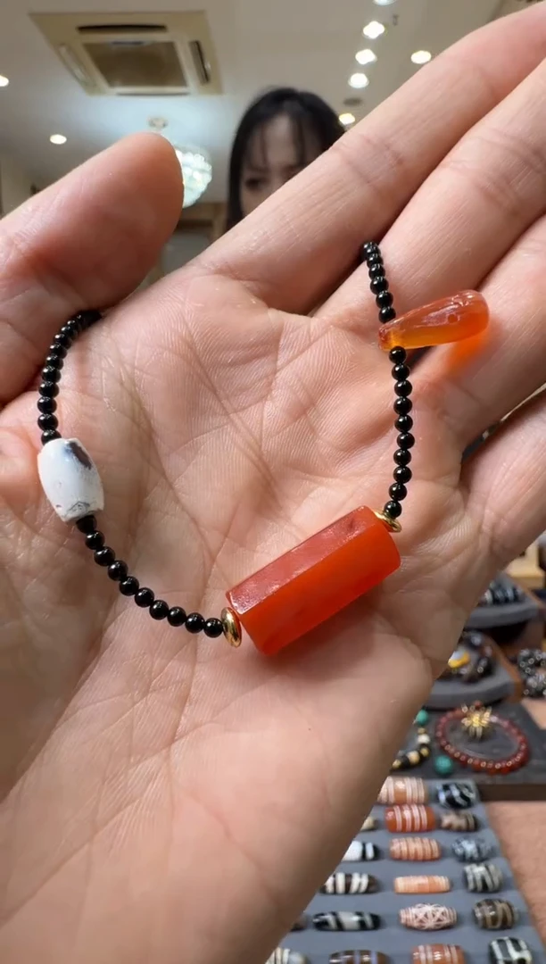 玛瑙/玉髓未镶嵌珠宝半成品玛瑙珠项链