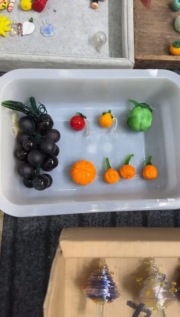 手工艺品琉璃特价水果8件