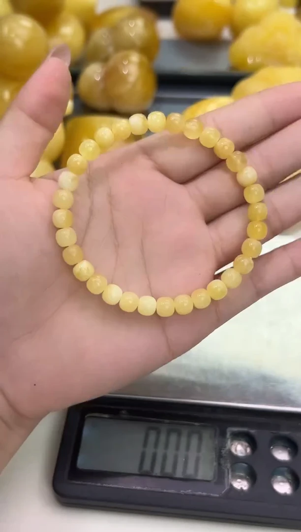 裸石琥珀未镶嵌琥珀蜜蜡手串