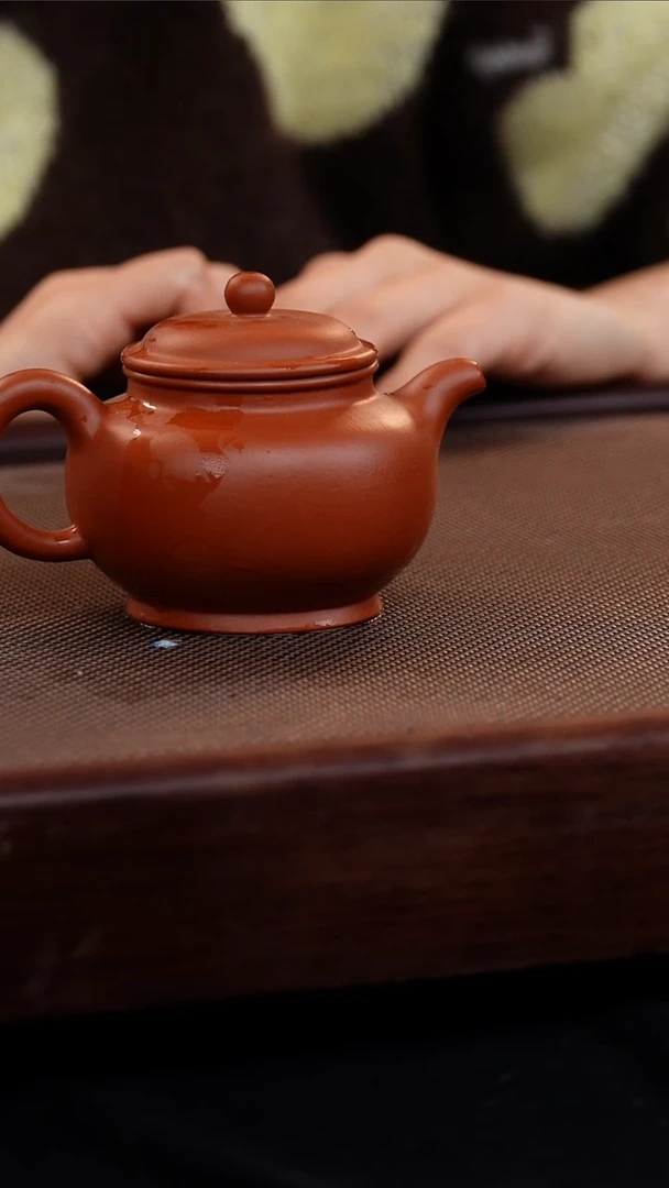 茶壶紫砂朱泥掇只壶