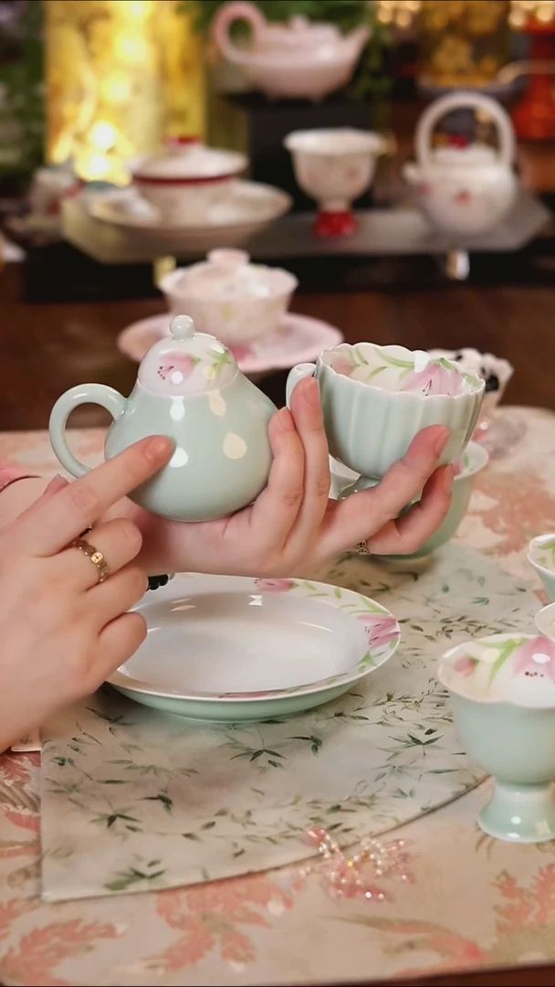 野百合茶壶+杯 哈哈哈哈