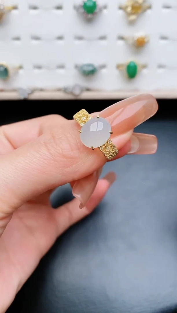 翡翠戒指银S925镶嵌....