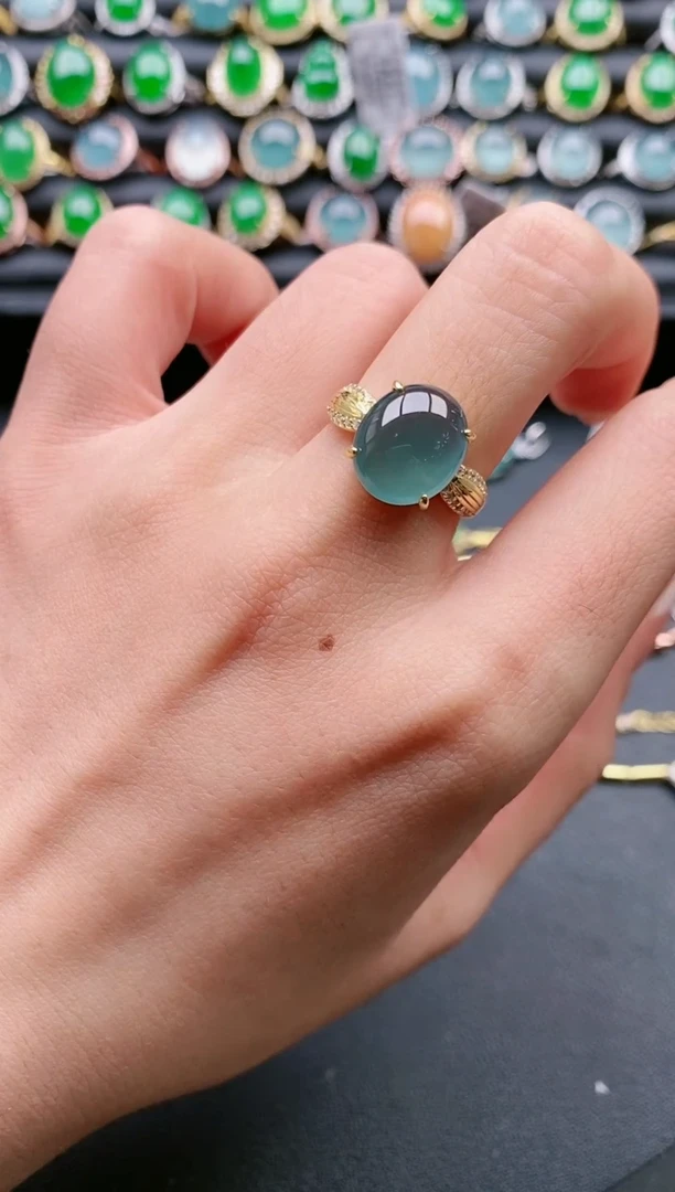 【闪购商品】翡翠戒指银S925镶嵌1111111111