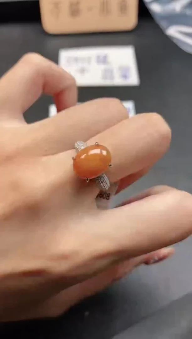 银S925镶嵌戒指翡翠51151