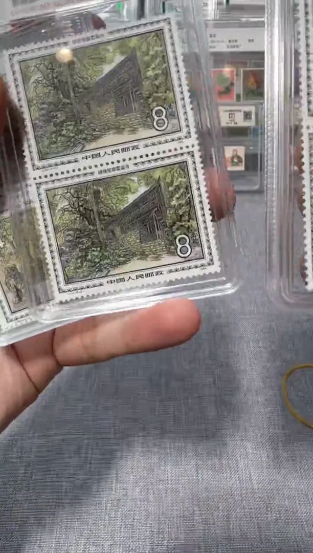 T100 峨眉风光双联邮票 鉴定评级