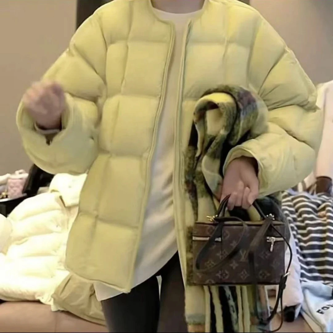 时尚百搭加厚保暖棉服泡芙云朵外套韩版新款女短款棉衣