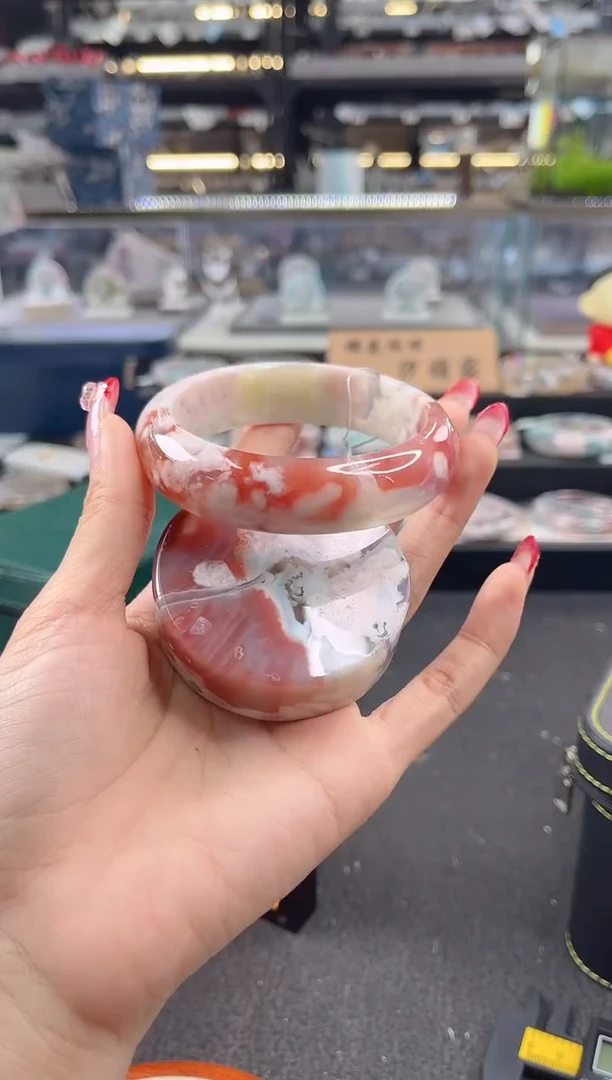 未镶嵌手镯石英质玉61--62圈口（赠品镯心）3S9157