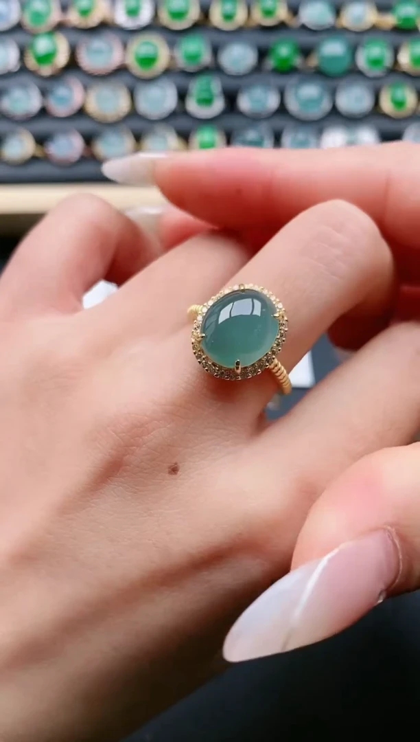 【闪购商品】翡翠戒指银S925镶嵌111111