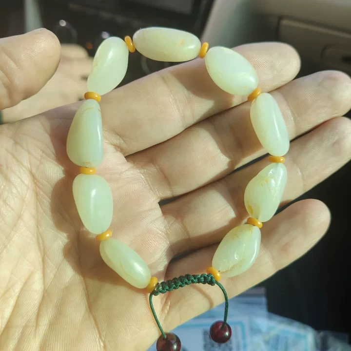 和田玉手链手串白玉石籽时尚正品男女均可佩戴多样性发货