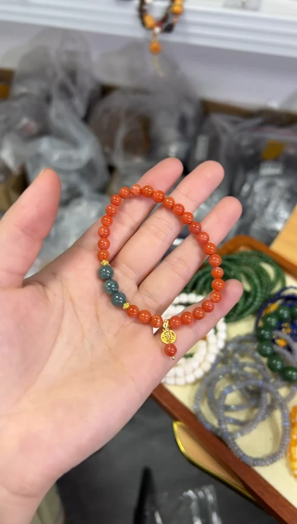 【闪购商品】南红玛瑙手链未镶嵌南红玛瑙翡翠款手链[0857]