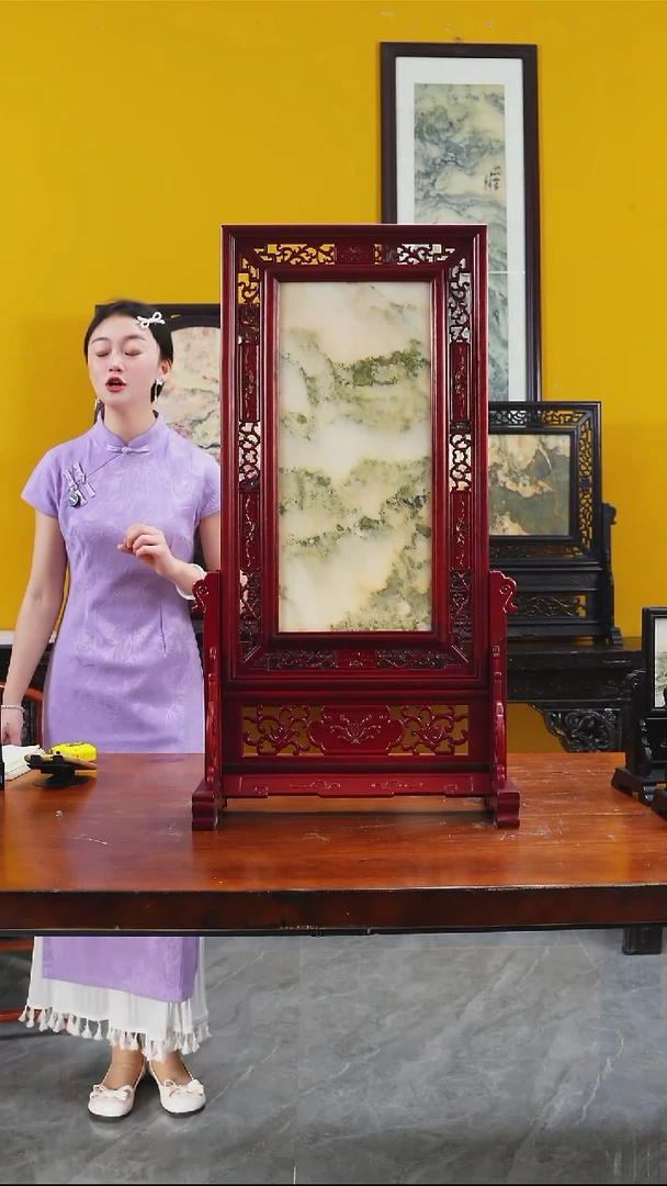 石材天然大理石画摆件