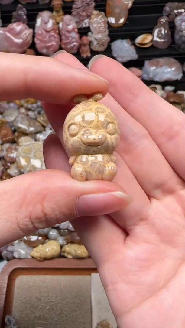 颈饰未镶嵌硅化珊瑚（珊瑚玉）667