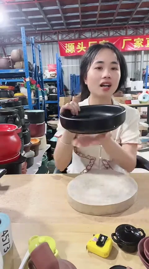 瑕疵22黑色煎盘不带盖