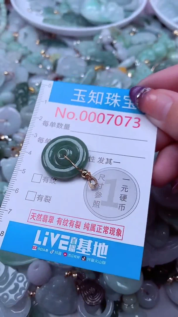 翡翠未镶嵌吊坠(不含链)7073