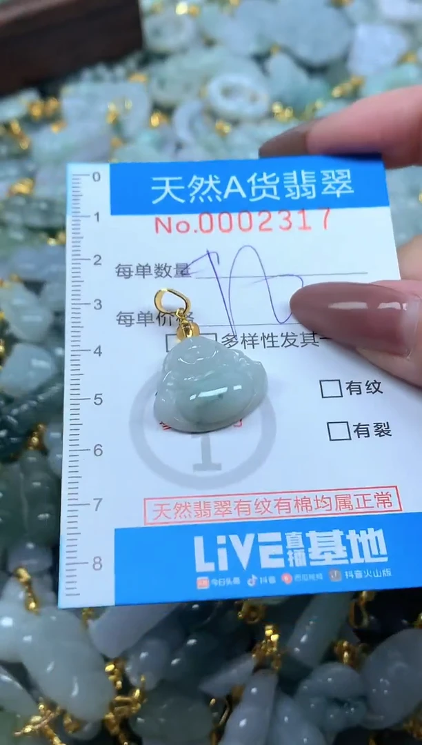 颈饰未镶嵌翡翠净货挂件-2317