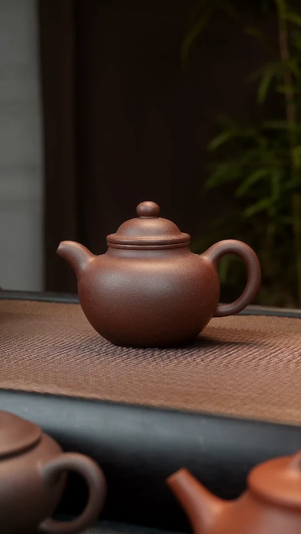 茶壶紫砂微微花泥  大亨掇球 170CC