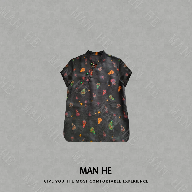 『福禄华韵桑蚕丝国风衫』满赫出品-25190