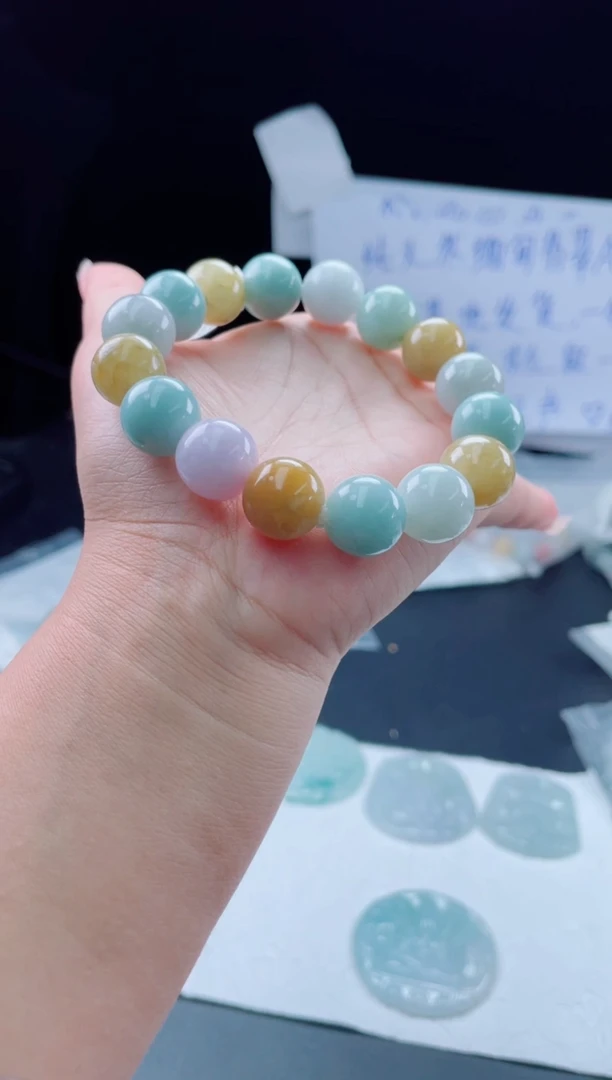 未镶嵌定制翡翠珠串