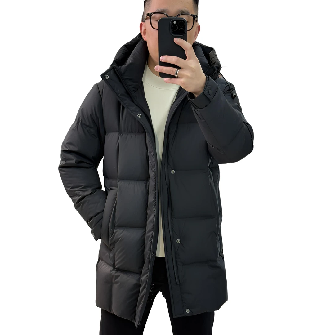 【BVCIGULM】中长款羽绒系列#829绅士风长款羽绒服豆腐块时尚保暖
