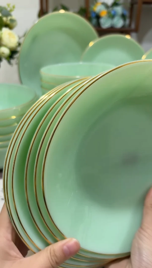 8英寸深盘6个  玉瓷【贝美】