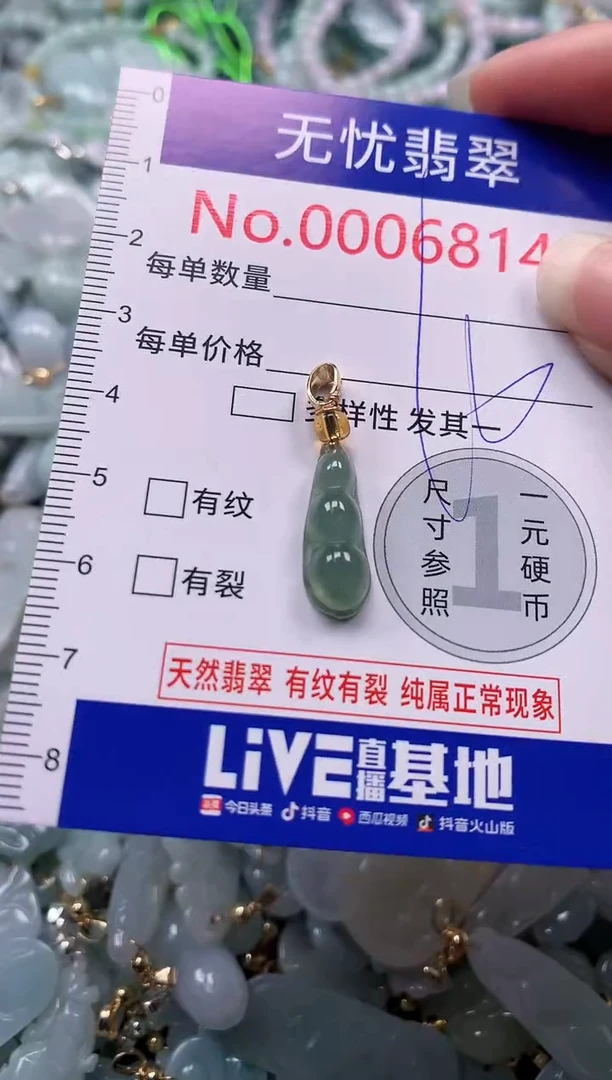 吊坠(不含链)未镶嵌翡翠6814