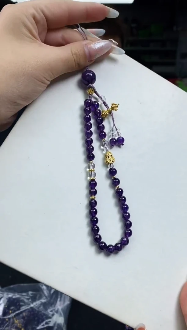 【闪购商品】水晶手串未镶嵌紫水晶手机链