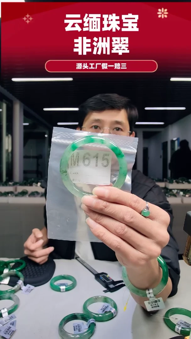 未镶嵌手镯石英质玉（非洲翠）59圈口M615