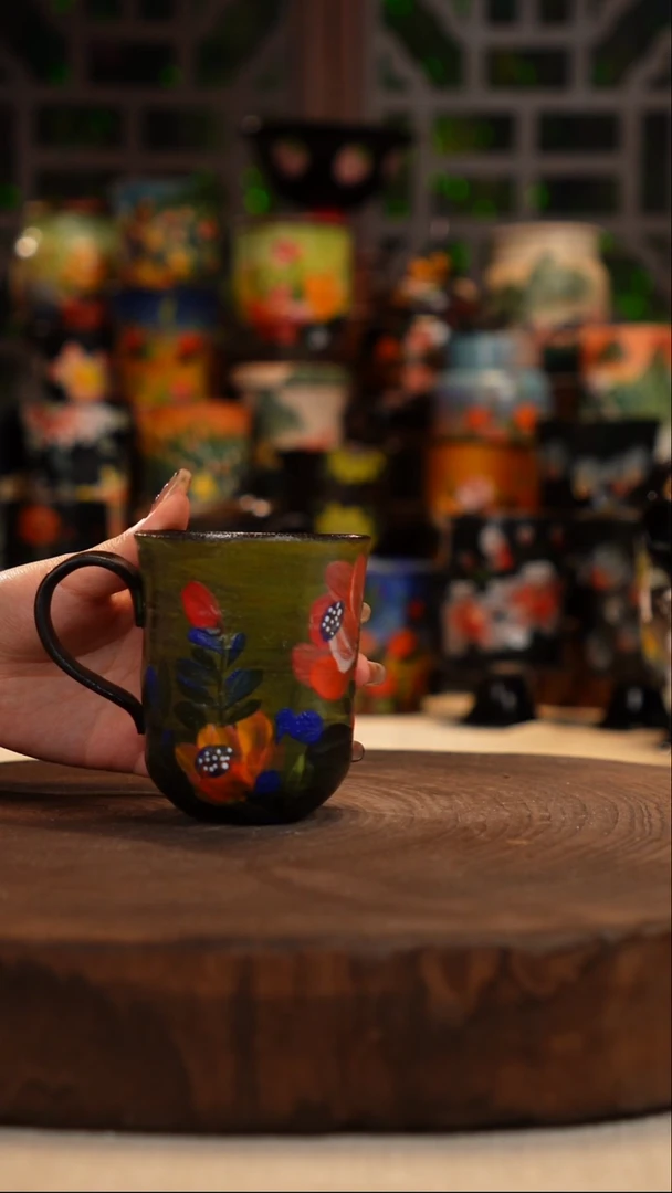 油画   釉下彩  杯子