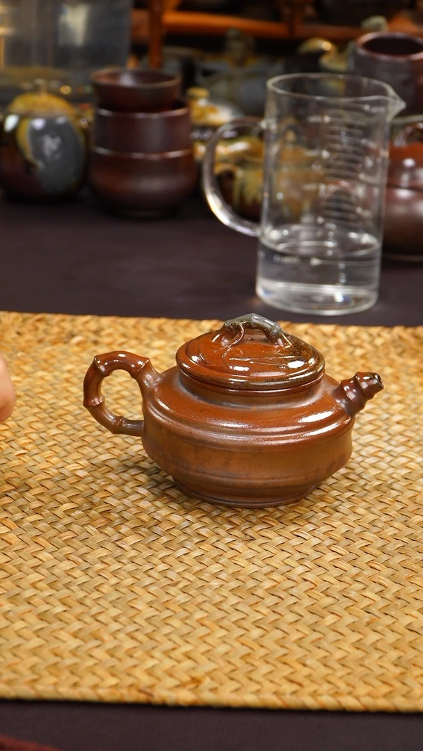 茶壶紫砂纯自然柴烧