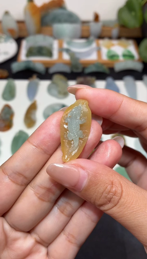 未镶嵌定制翡翠錢*錢蜥蜴