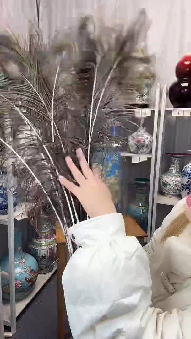 摆件陶瓷景德镇珐琅彩画卷筒高45