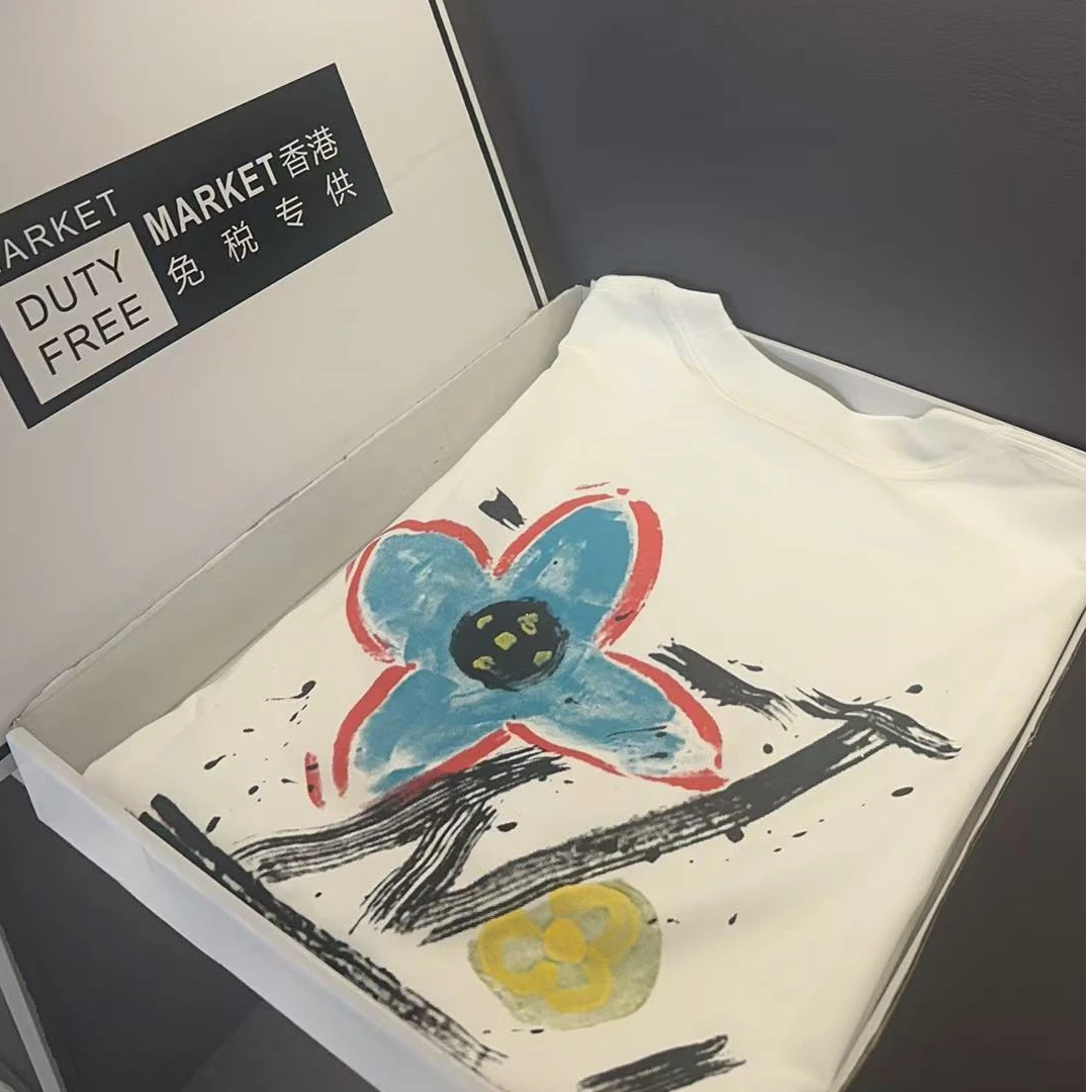 【驴家花朵】2025纯棉轻奢男女同款潮流T恤