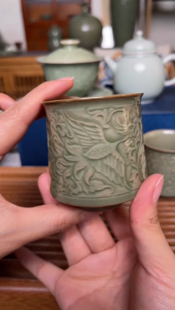 【闪购商品】其他深色凤穿牡丹闻香杯