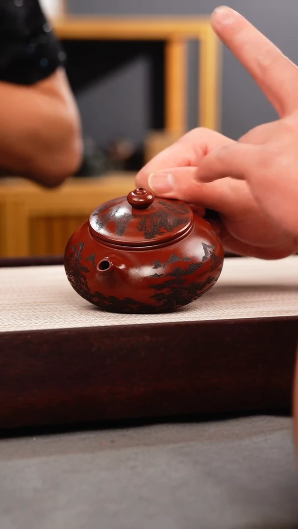 茶壶紫砂龙血砂 寒江 幽谷风