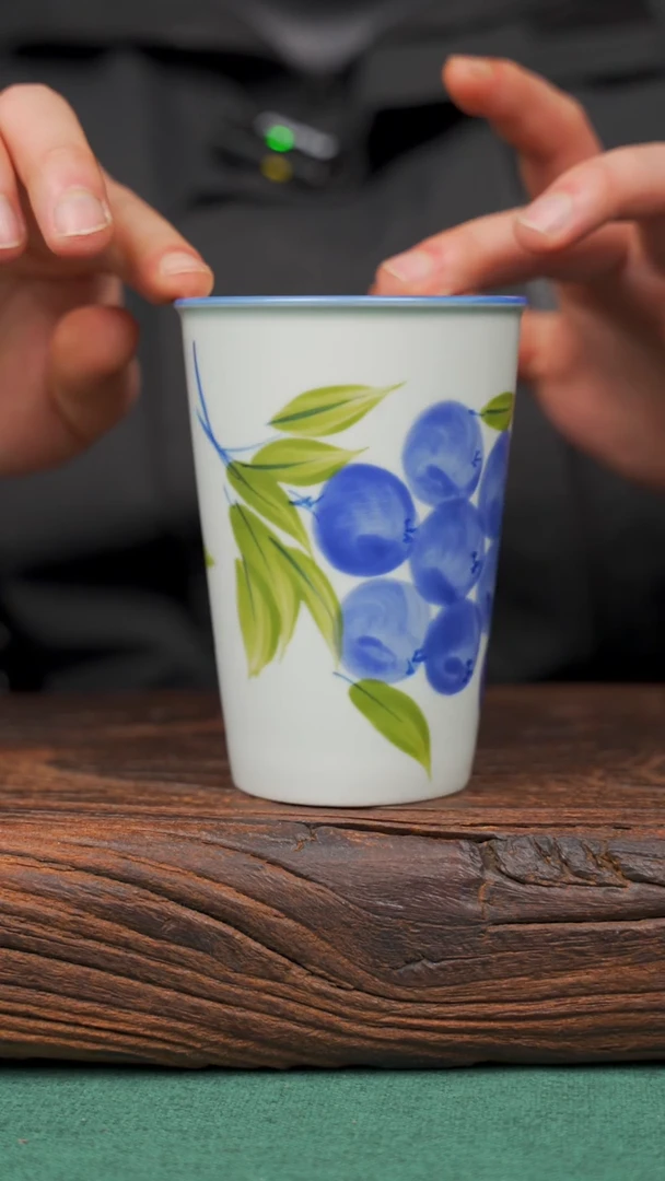 【闪购商品】瓷片105寻一缕瓷香杯釉下手工手绘瓷器