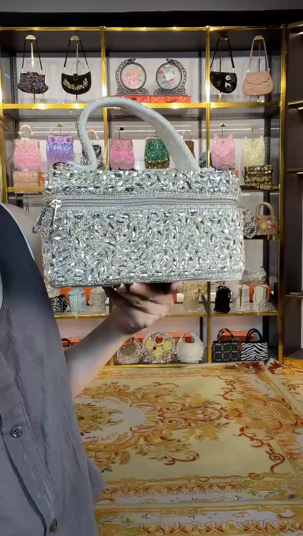 织物织物珠韵恒泽重工串珠手提包