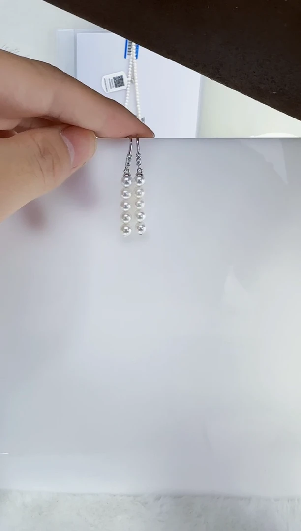 银S925镶嵌淡水珍珠DA   y214 耳钩4