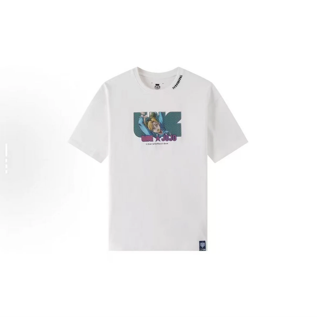 《B品以直播展示为准》李宁LNG x JOJO联名系列平纹T恤男女FABC005