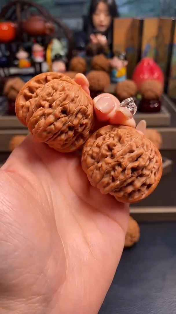 【闪购商品】文玩核桃把件H935四座楼43