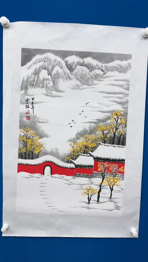 【闪购商品】国画张-原创三尺雪景/无框/W