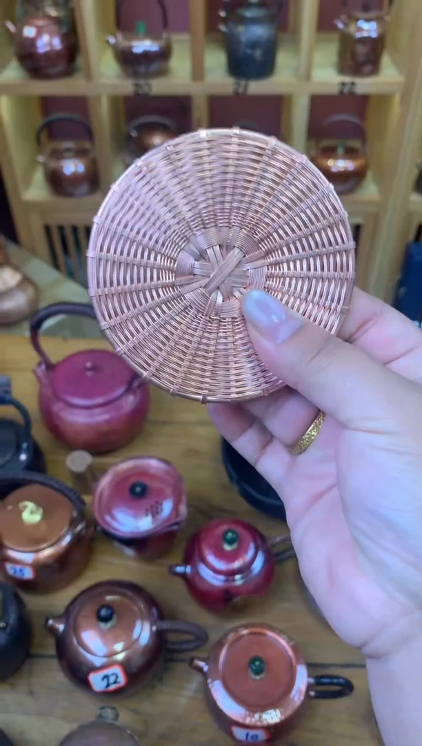 紫铜手工编织小杯垫