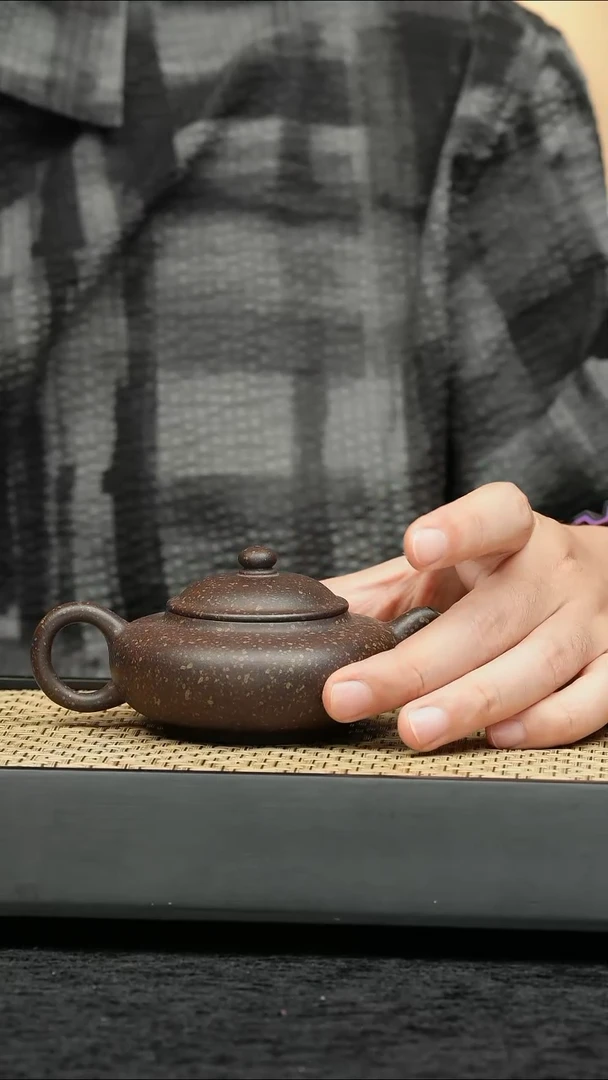 茶壶紫砂五堂 矮潘-罩染