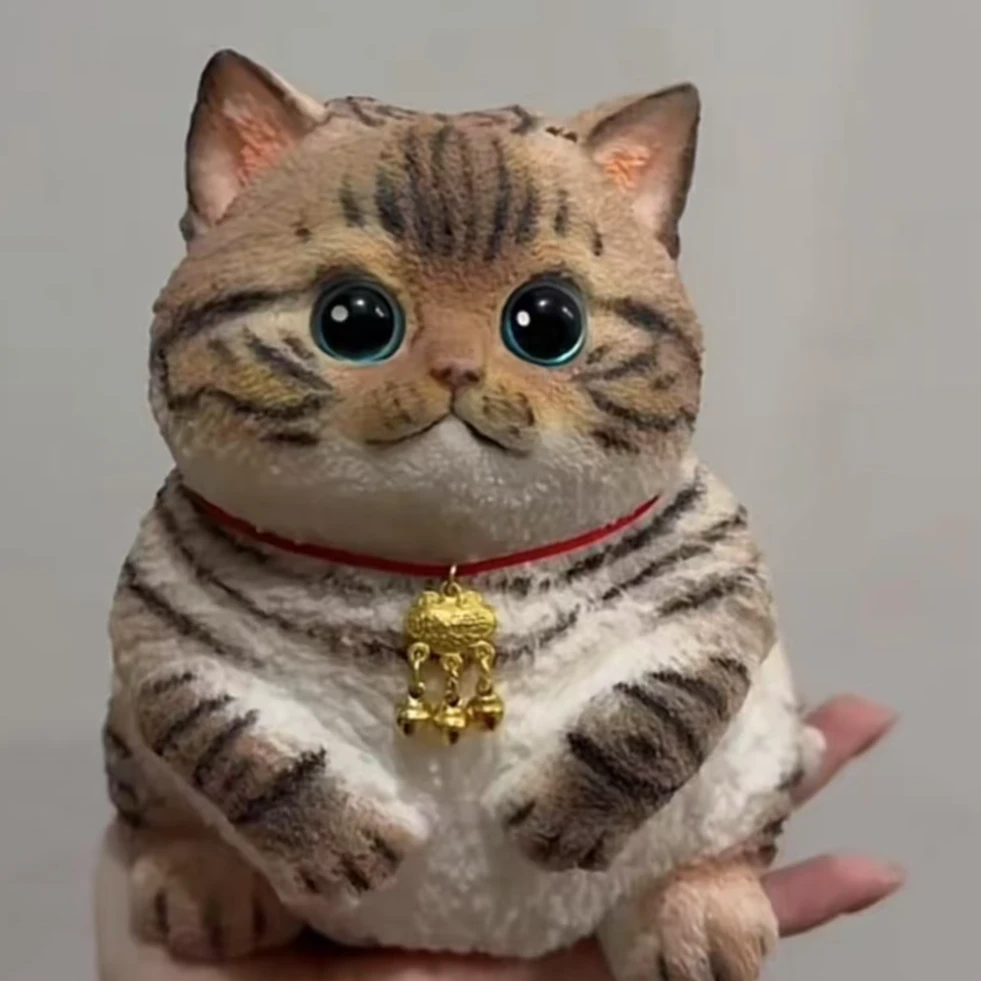 高定款仿真猫咪捏捏乐减压玩具解压仿生小猫定制生日礼物高级摆件