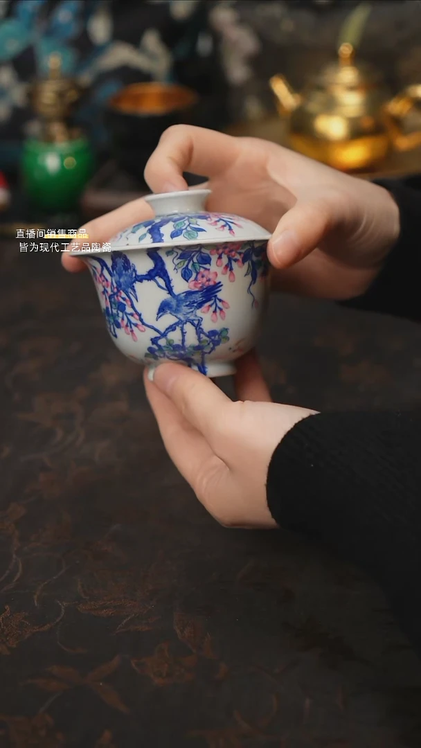 杯景德镇陶瓷杯碗柴烧多人